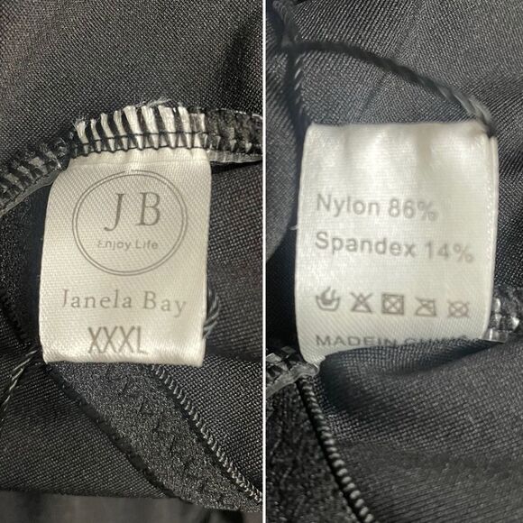 NWT Janela Bay Bardot One Piece Strappy Back Swimsuit Black White Dots Size XXXL - Picture 12 of 14